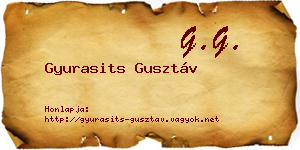 Gyurasits Gusztáv névjegykártya