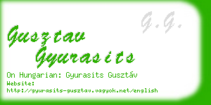 gusztav gyurasits business card